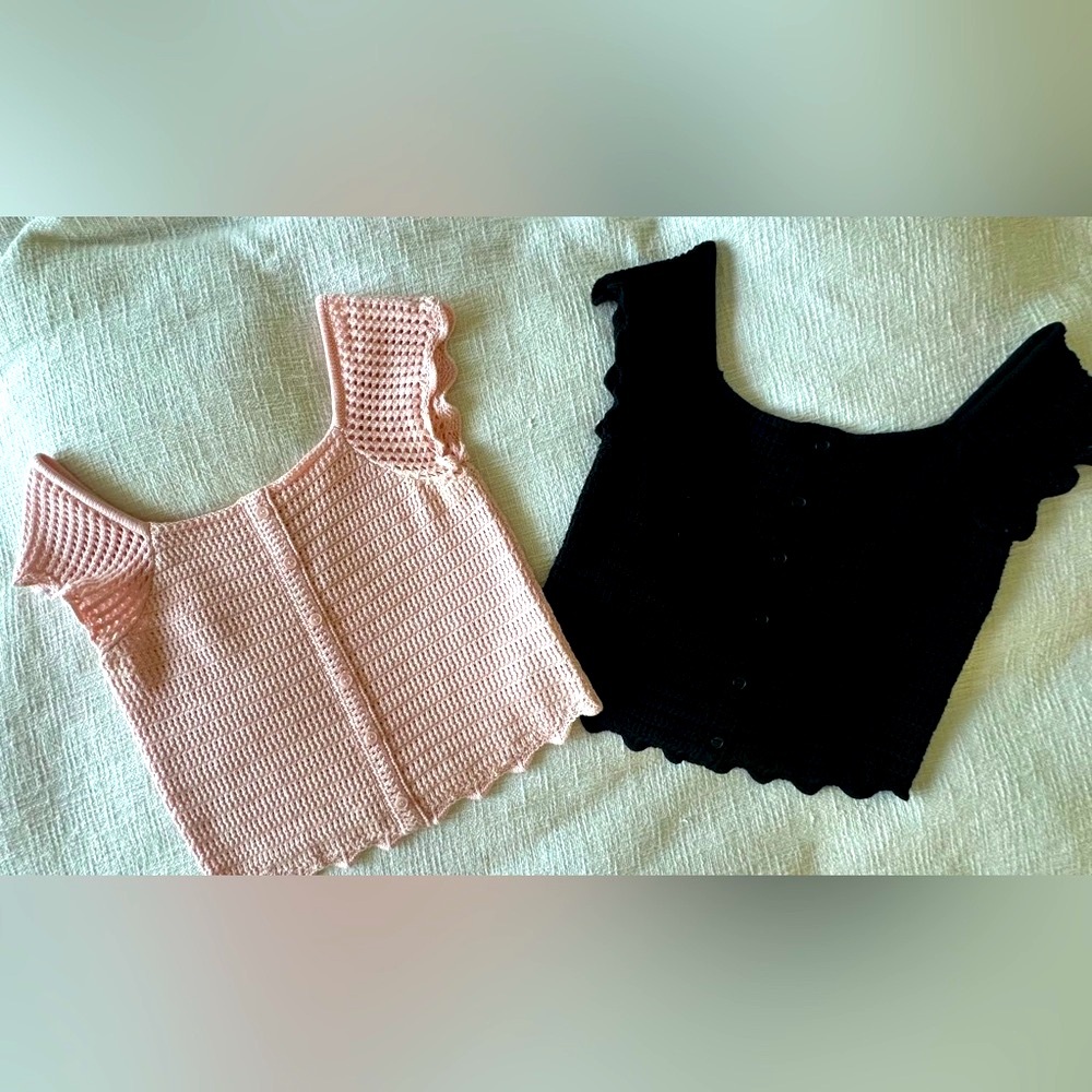 Full Tilt - Crochet Knit Tops